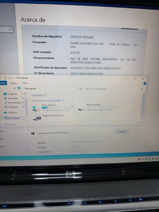 Portátil HP 17” SSD Windows 10 LTSC