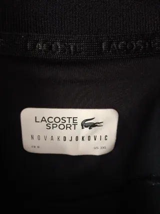 Polo Lacoste Negro y Blanco