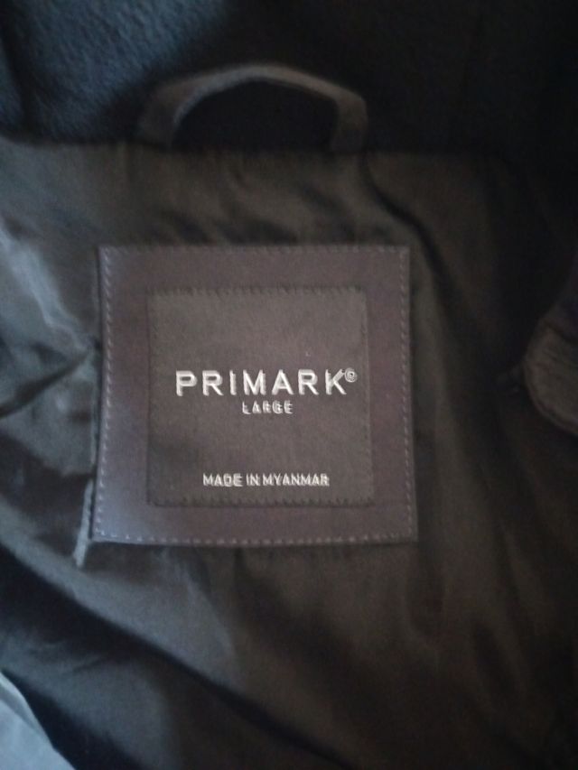 Cazadora Primark Talla L Negra y Gris
