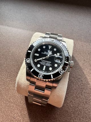 Rolex Submariner Orologio Uomo Nero Argento