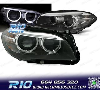 FAROS BMW F10 F11 10-13 XENON OJOS ANGEL LED LOOK LCI FONDO