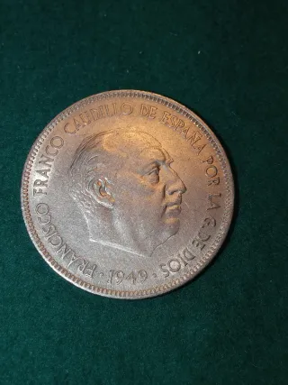 Réplica 5 Pesetas 1949*51 Francisco Franco.