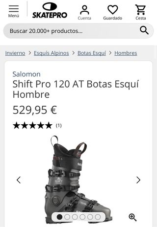 Botas de esquí Salomon SHIFT PRO 120.
