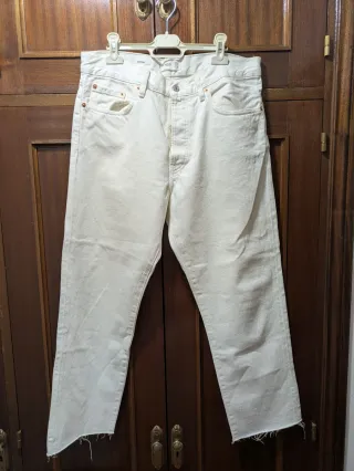 Pantalón blanco Mango mujer