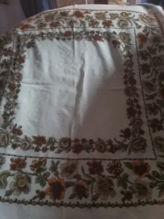 Foulard lana bianco panna  multicolor