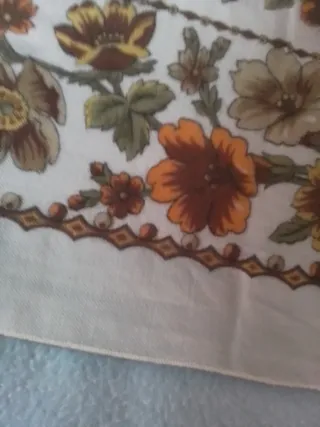 Foulard lana bianco panna  multicolor