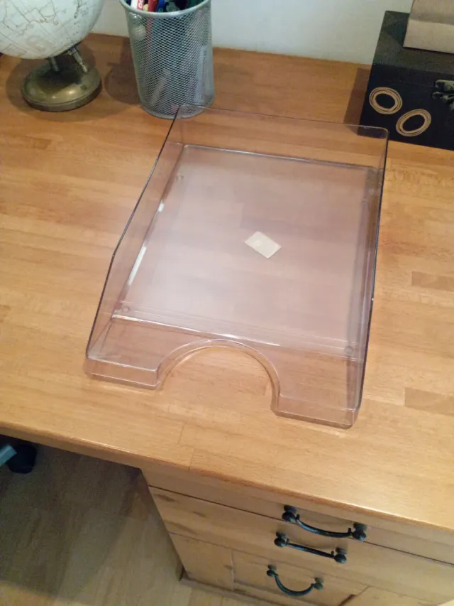 Lote 3 bandejas escritorio transparentes