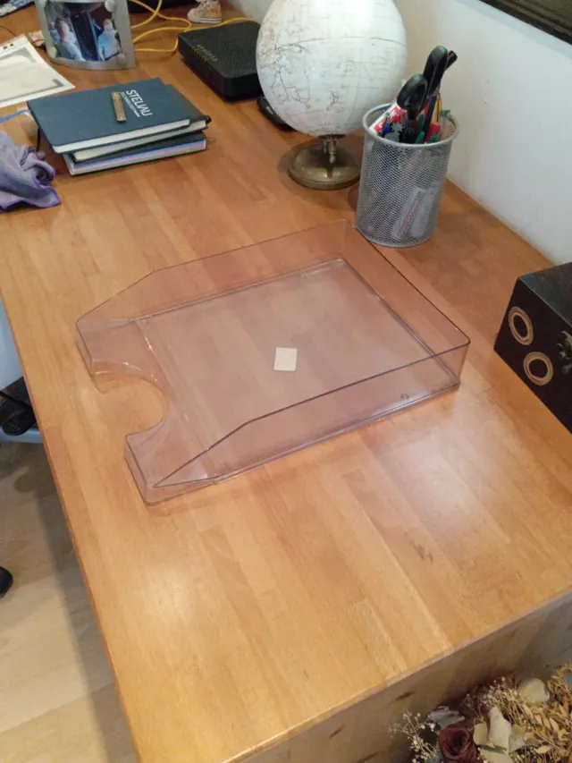 Lote 3 bandejas escritorio transparentes