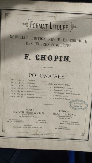 Partituras antiguas: Wagner, Rossini, Chopin