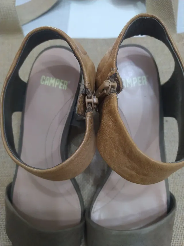 Zapatos Camper Marrones/Grises Talla 37
