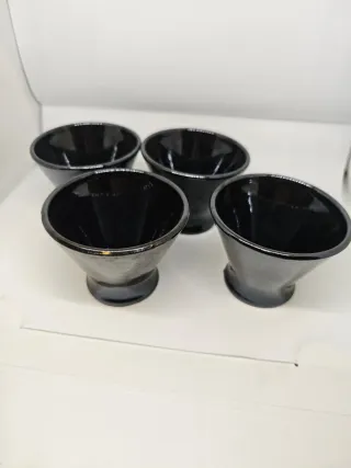 Set 4 Bicchieri Terracotta Neri