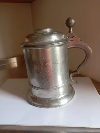 Boccale di birra metallo svedese XIX-XX