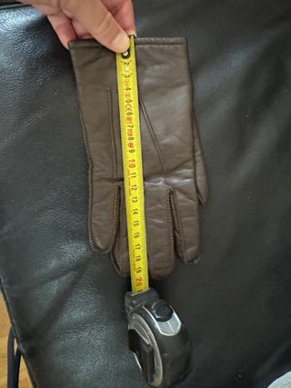 Guantes de piel unisex marrones