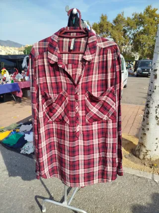 Camisa cuadros manga larga