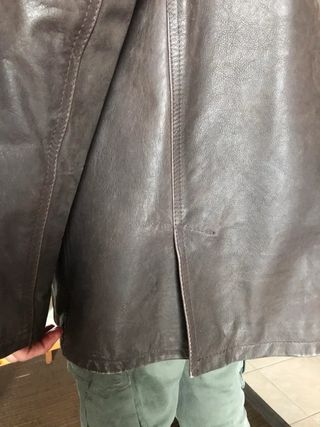 Giaccone uomo vera pelle marrone taglia 50 XL