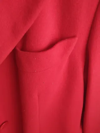 Abrigo mujer rojo paño de calidad
