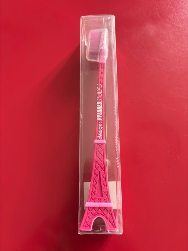 Spazzolino da denti Torre Eiffel rosa