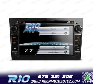 RADIO NAVEGADOR 7" PARA OPEL COLOR NEGRO OSCURO USB GPS TACT
