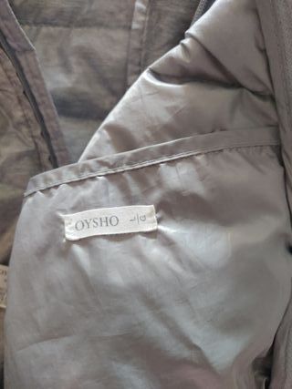 Cazadora plumas gris fina