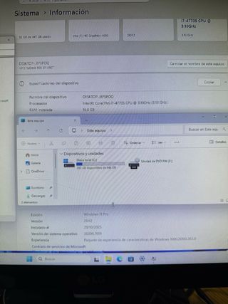 HP EliteDesk i7 con Windows 11