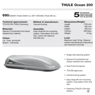 Cofre portaequipajes THULE 450 litros