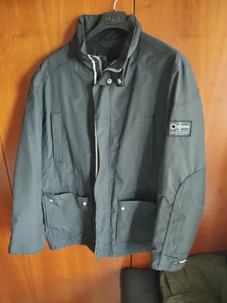 Parka de entretiempo gris/verde