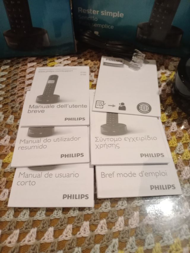 Lote 2 Teléfonos Inalámbricos Philips D160