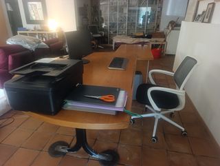 Mesa de despacho oficina madera y metal