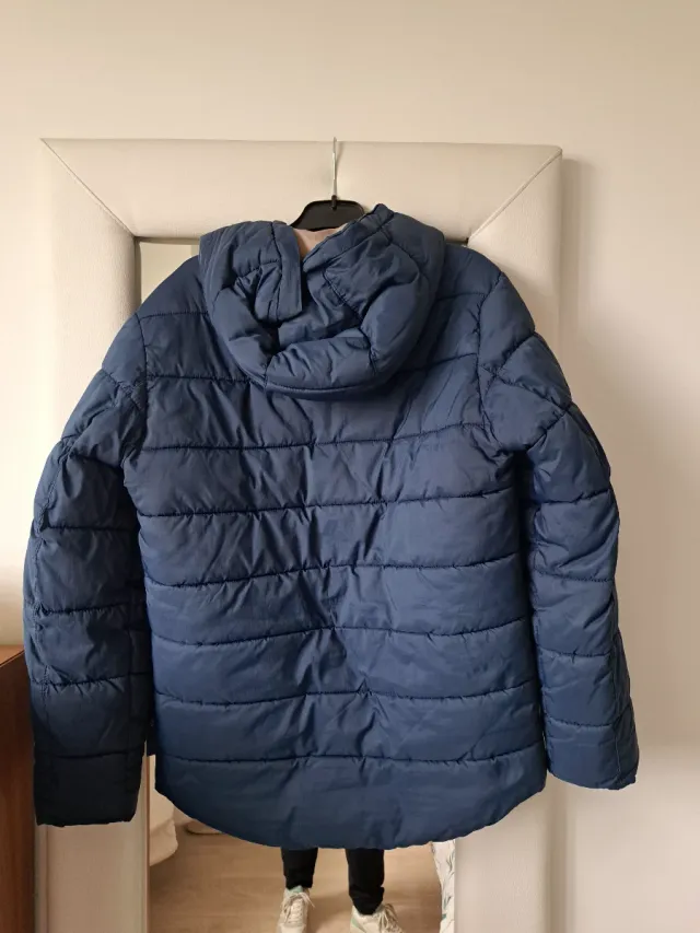 Abrigo plumas azul chico