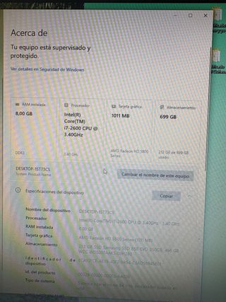 Ordenador completo negro y rojo