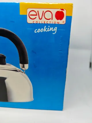 Bollitore acciaio inox manico nero