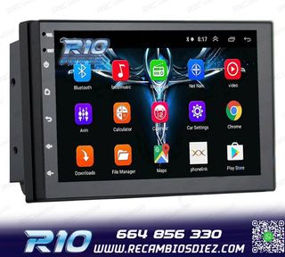 RADIO 9" GPS ANDROID 13 2DIN TÁCTIL BLUETOOTH USB SD
