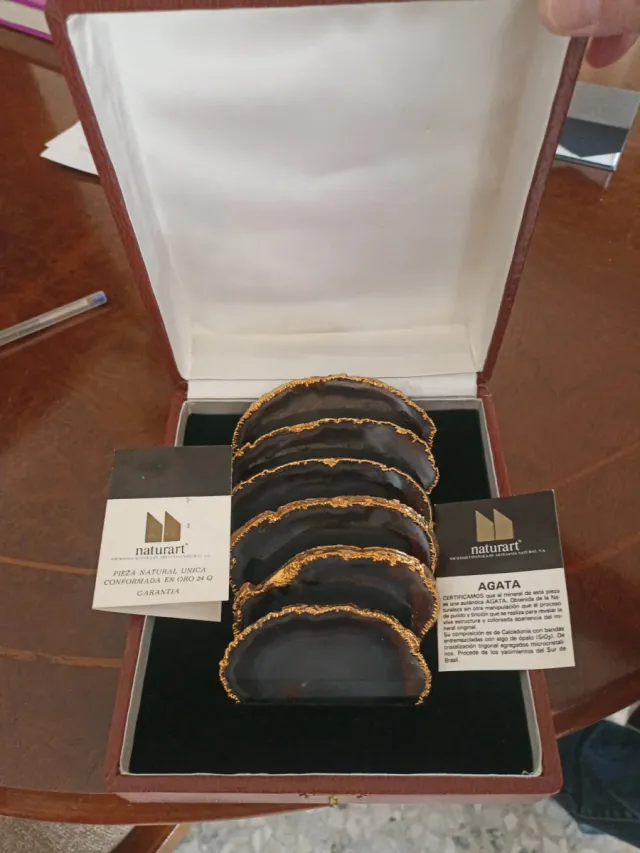 6 Agatas Naturales Doradas Brasil