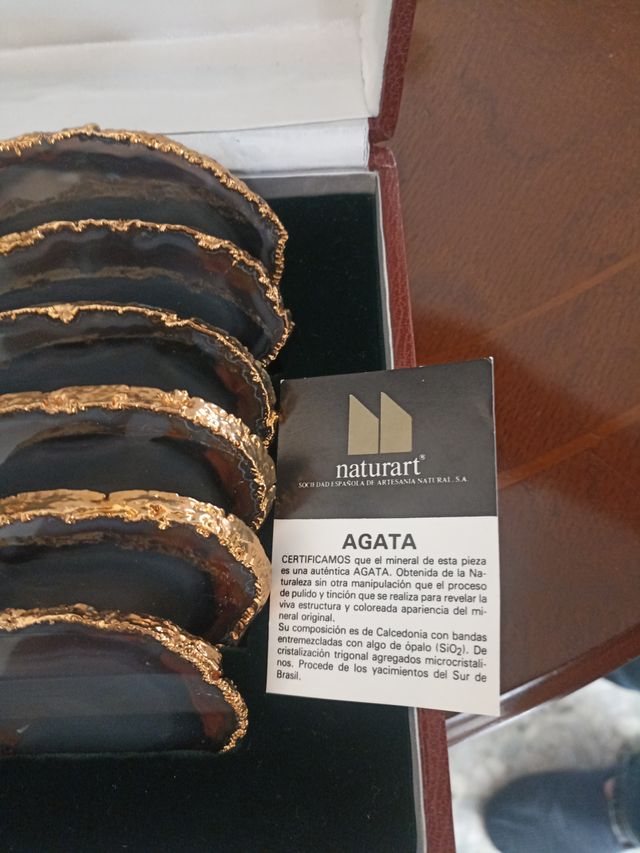 6 Agatas Naturales Doradas Brasil
