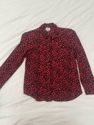 Conjunto leopardo rojo blusa y minifalda