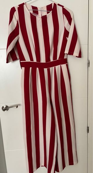 Mono rayas rojo y blanco mujer