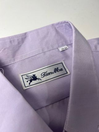 Camisa lila hombre manga corta XXL