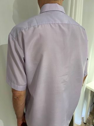 Camisa lila hombre manga corta XXL