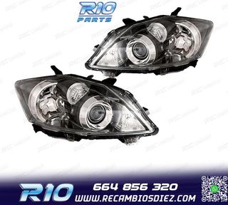 FAROS PARA TOYOTA AURIS 10-13 XENON FONDO NEGRO