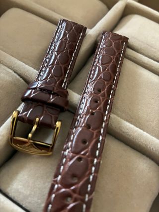 Correa para reloj Longines Marrón Piel Cocodrilo