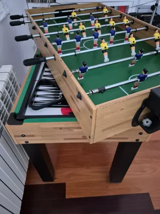 Mesa Multijuego 12 en 1: Futbolín y Billar
