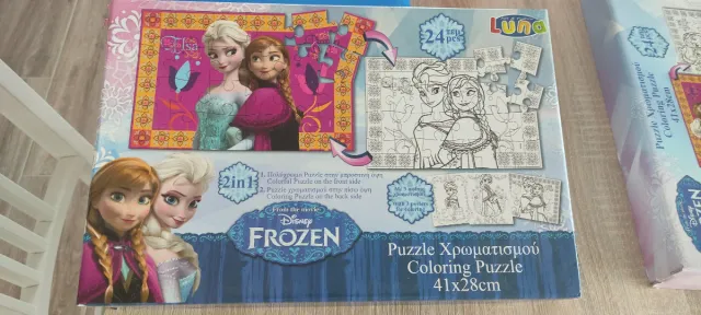 4 puzzles frozen; 2 de 20, uno de 24 y uno de 35
