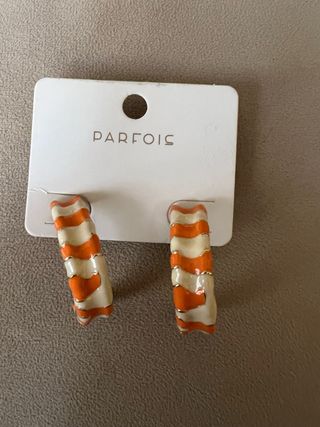 Pendientes Parfois Naranja y Blanco