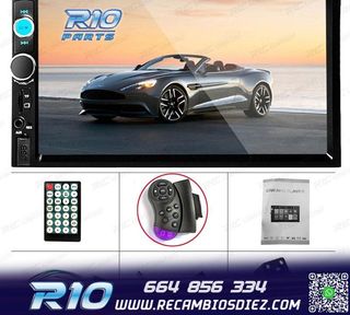 RADIO 2DIN 7" TÁCTIL BLUETOOTH USB SD + CAMARA MARCHA ATRÁ