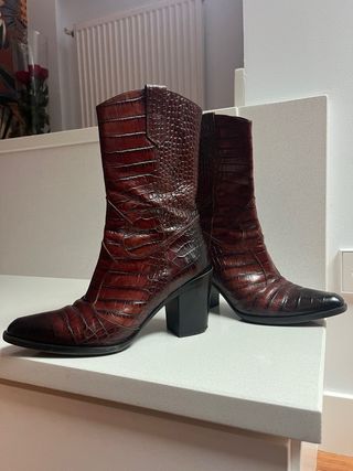 Botines Pons Quintana Piel Cocodrilo