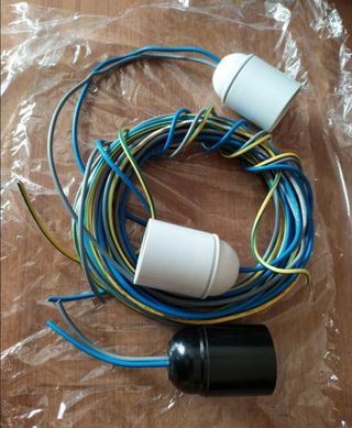 Cavo elettrico e portalampade accessori nuovi