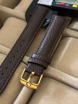 Correa de reloj de piel marrón para reloj Omega