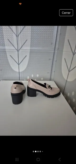 Zapatos tacón invierno beige