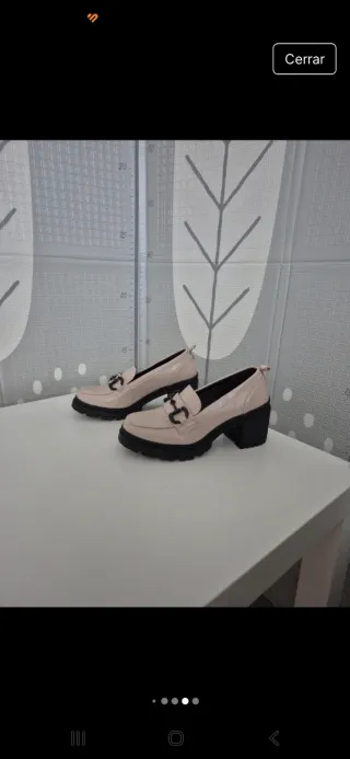 Zapatos tacón invierno beige