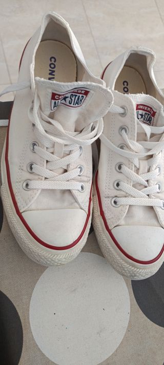 Zapatillas Converse All Star Blancas Poco Uso